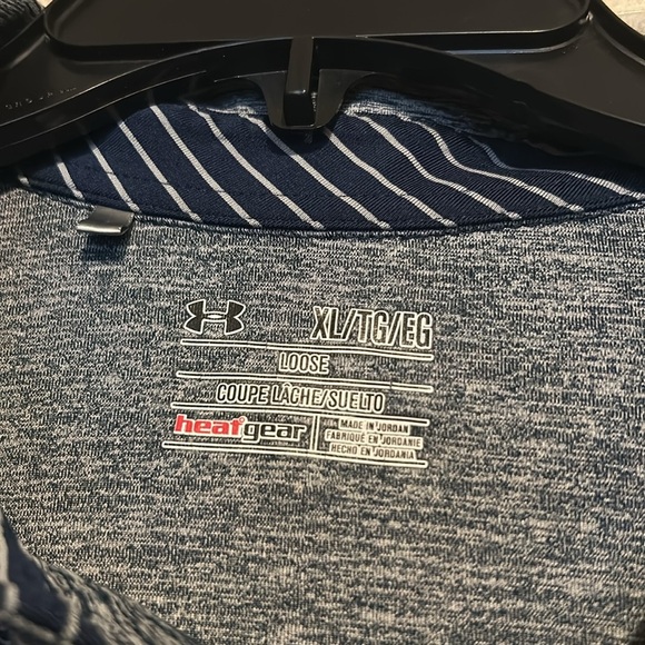Under Armour Polo Shirt Size XL Blue Loose - Picture 3 of 7